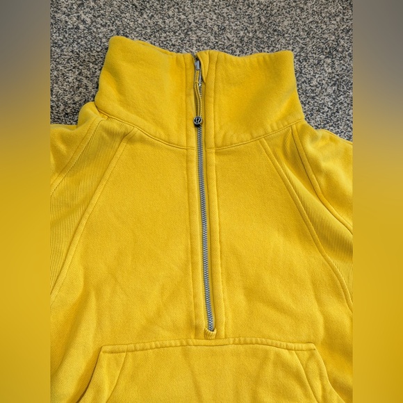 Lululemon Athletica Yellow 1/4 Zip Funnel Neck Scuba XS/S - Picture 3 of 5